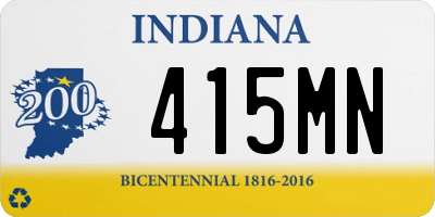 IN license plate 415MN