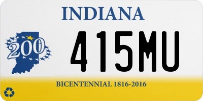 IN license plate 415MU