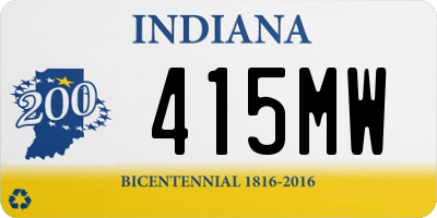 IN license plate 415MW