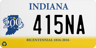IN license plate 415NA