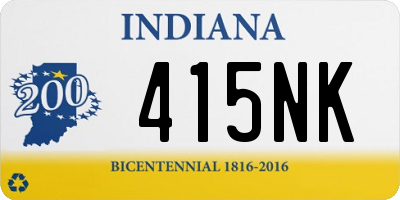 IN license plate 415NK