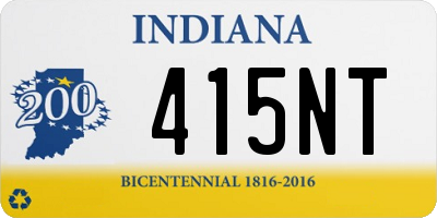 IN license plate 415NT