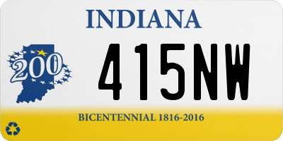 IN license plate 415NW