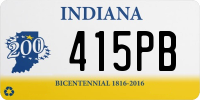 IN license plate 415PB