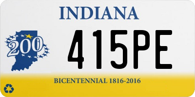 IN license plate 415PE