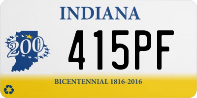 IN license plate 415PF