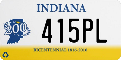 IN license plate 415PL