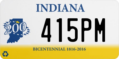 IN license plate 415PM