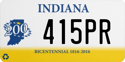 IN license plate 415PR