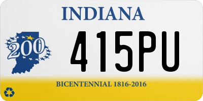 IN license plate 415PU