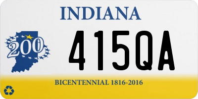 IN license plate 415QA