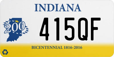 IN license plate 415QF