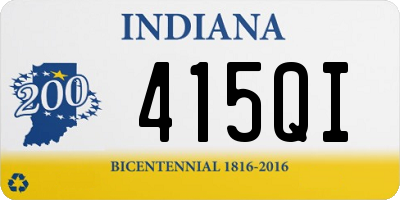 IN license plate 415QI