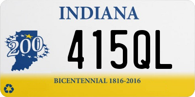 IN license plate 415QL