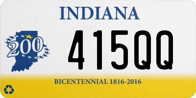 IN license plate 415QQ