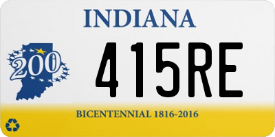 IN license plate 415RE