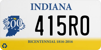 IN license plate 415RO