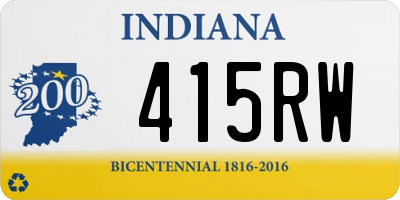 IN license plate 415RW