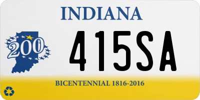 IN license plate 415SA