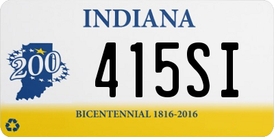 IN license plate 415SI