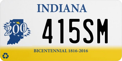 IN license plate 415SM
