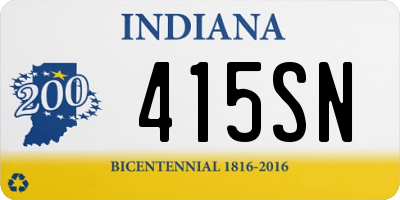 IN license plate 415SN