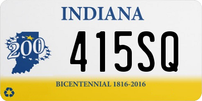 IN license plate 415SQ