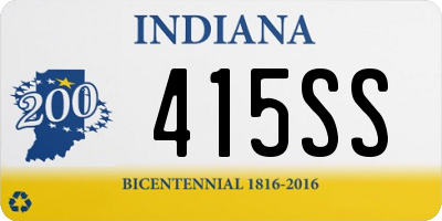 IN license plate 415SS