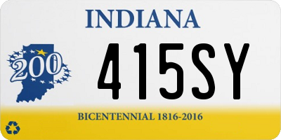 IN license plate 415SY