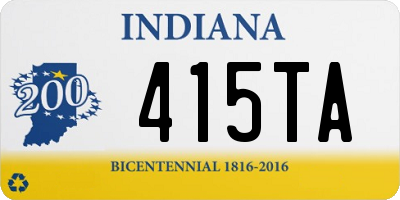 IN license plate 415TA