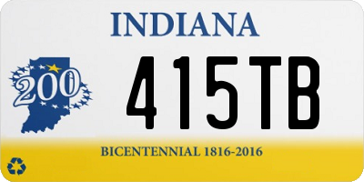 IN license plate 415TB