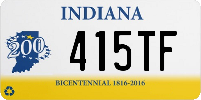 IN license plate 415TF