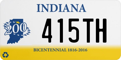 IN license plate 415TH