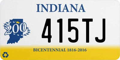 IN license plate 415TJ