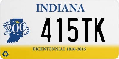 IN license plate 415TK