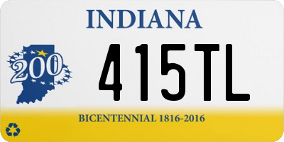 IN license plate 415TL