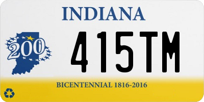 IN license plate 415TM