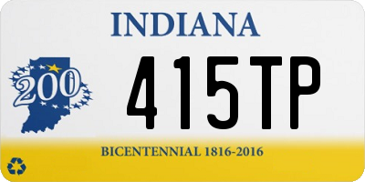 IN license plate 415TP