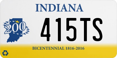 IN license plate 415TS