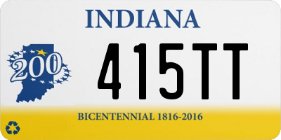 IN license plate 415TT