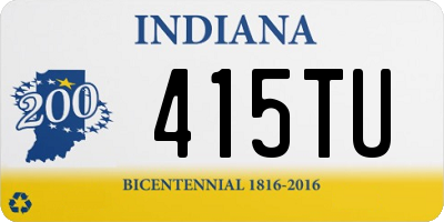 IN license plate 415TU