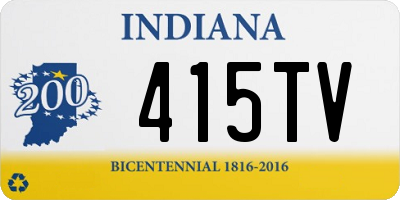 IN license plate 415TV