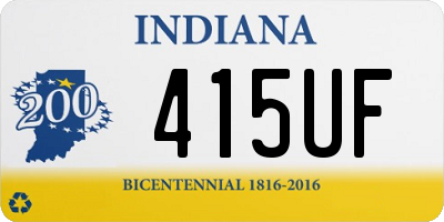 IN license plate 415UF