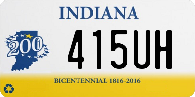 IN license plate 415UH