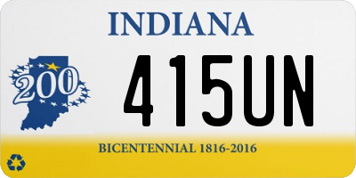 IN license plate 415UN