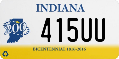 IN license plate 415UU