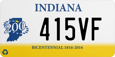 IN license plate 415VF