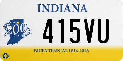 IN license plate 415VU