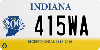 IN license plate 415WA