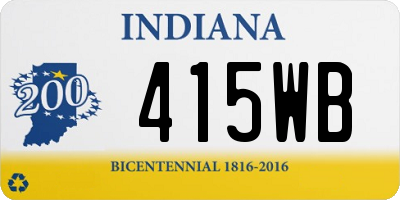 IN license plate 415WB